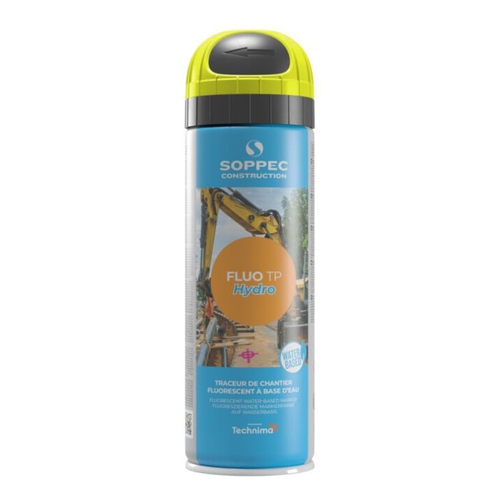 Fluo TP Hydro Spray de marquage de chantier 500 ml jaune