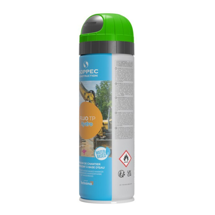 Fluo TP Hydro Spray de marquage de chantier 500 ml vert