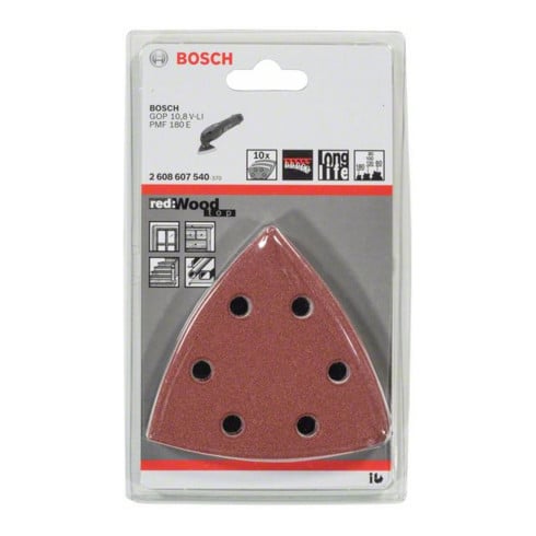 Bosch Foglio abrasivo C430 93 mm 60 80 100 120 180 6 fori, a strappo