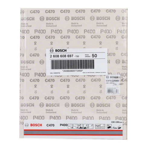 Bosch Foglio abrasivo C470, per levigatrici manuali e orbitali