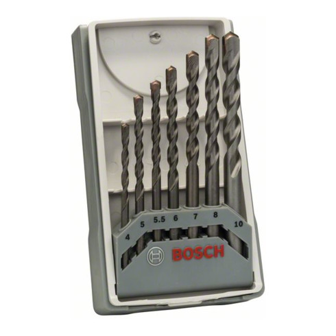 Foret à béton Bosch CYL-3 Set Silver Percussion 7-pièces 4, 5 5,5 6, 7 8, 10 mm