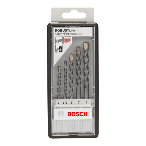Foret à béton Bosch Ensemble de lignes robustes CYL-3 Silver Percussion 5 pièces 5 - 8 mm