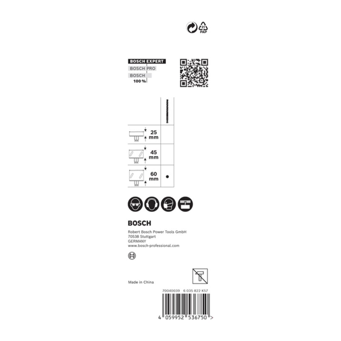 Foret à centrer TCT Bosch Expert Power Change Plus, 8,5 x 105 mm