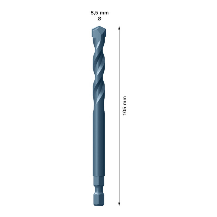 Foret à centrer TCT Bosch Expert Power Change Plus, 8,5 x 105 mm
