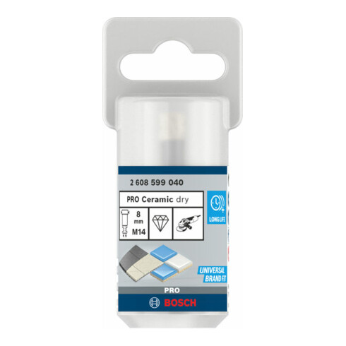 Foret à diamant Bosch Dry Speed, 8 x 30 mm