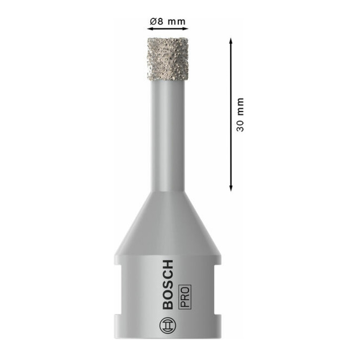 Foret à diamant Bosch Dry Speed, 8 x 30 mm