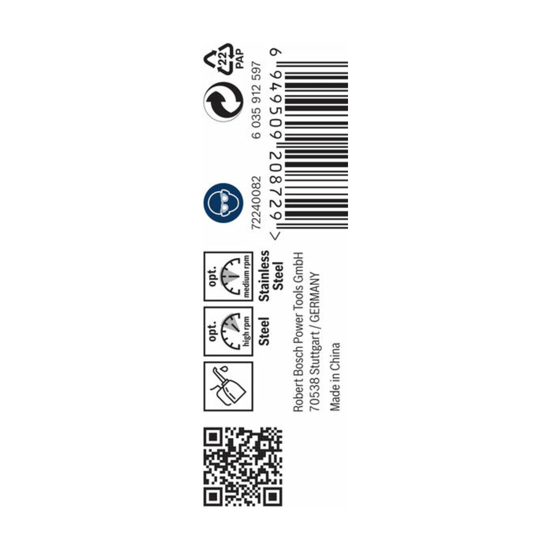 Foret à métaux Bosch HSS-Co DIN 338 2,8 x 33 x 61 mm