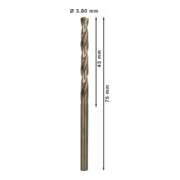 Foret à métaux Bosch HSS-Co DIN 338 3,8 x 43 x 75 mm-5
