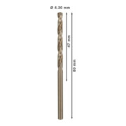 Foret à métaux Bosch HSS-Co, DIN 338, 4,3 x 47 x 80 mm-5