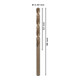 Foret à métaux Bosch HSS-Co DIN 338 5,3 x 52 x 86 mm-5