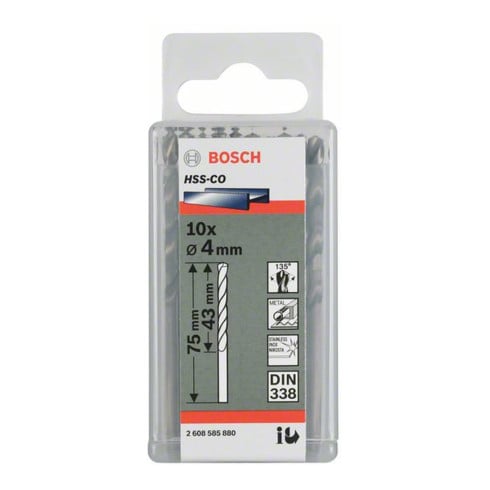 Foret à métaux Bosch HSS-Co DIN 338 7,2 x 69 x 109 mm