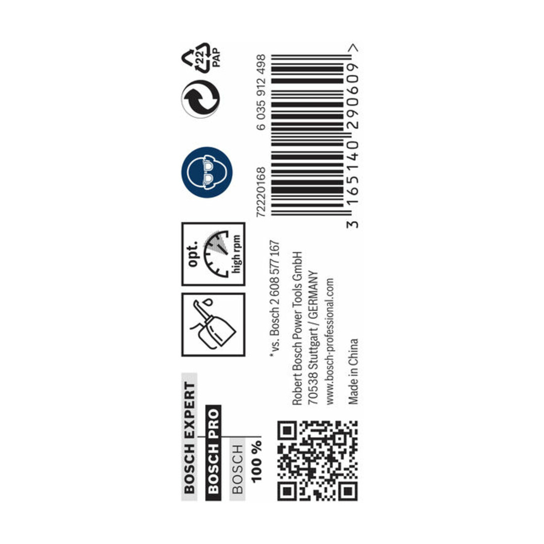 Foret à métaux Bosch HSS-G, DIN 338, 4,2 x 43 x 75 mm