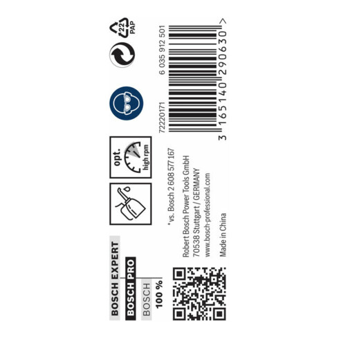 Foret à métaux Bosch HSS-G, DIN 338, 5,2 x 52 x 86 mm
