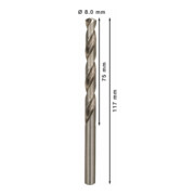 Foret à métaux Bosch HSS-G, DIN 338, 8 x 75 x 117 mm-5