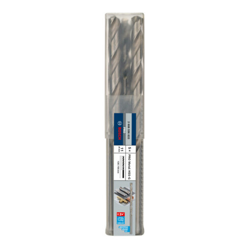 Foret à métaux Bosch HSS-G, DIN 340, 11 x 128 x 195 mm