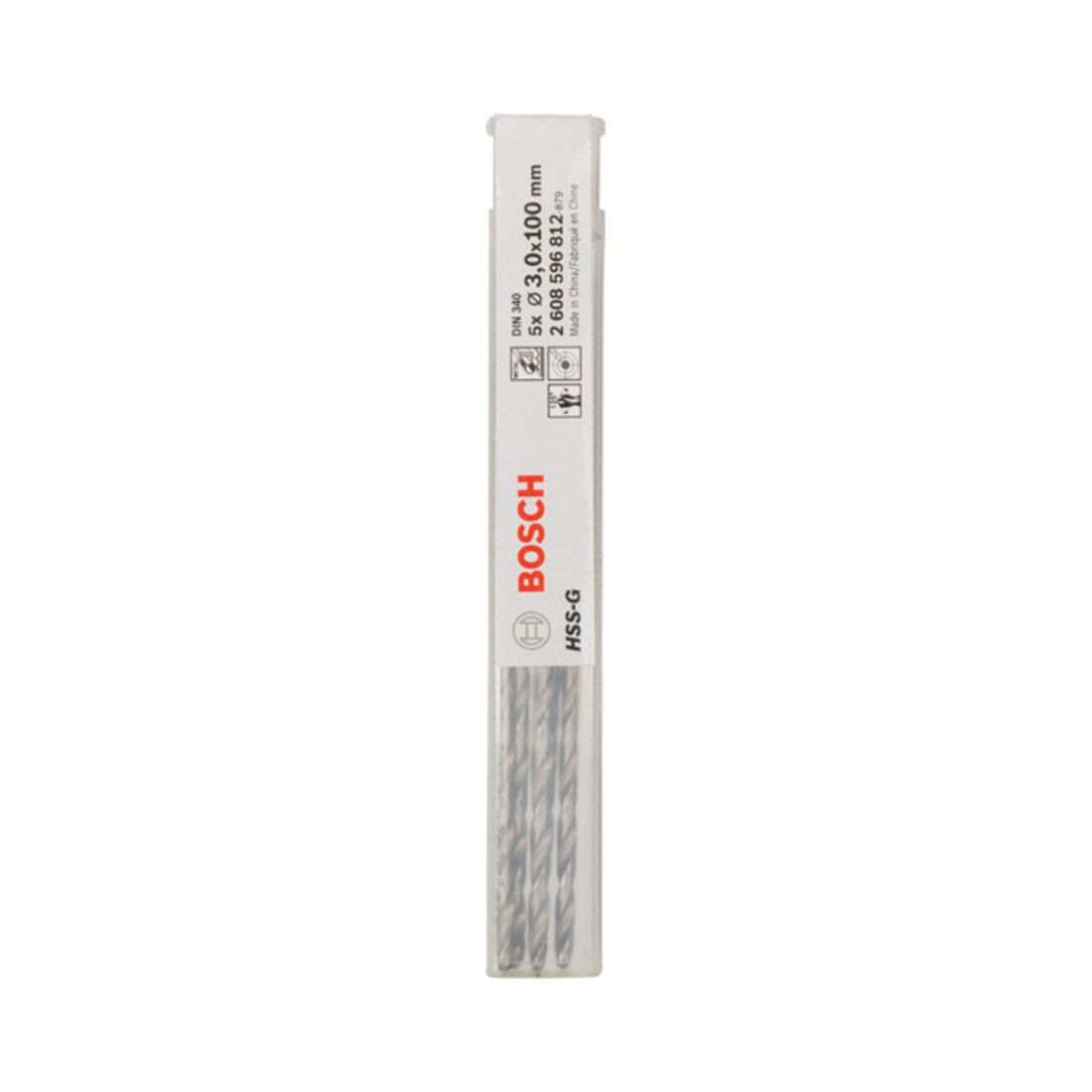 Foret à métaux Bosch HSS-G, DIN 340, 3 x 66 x 100 mm