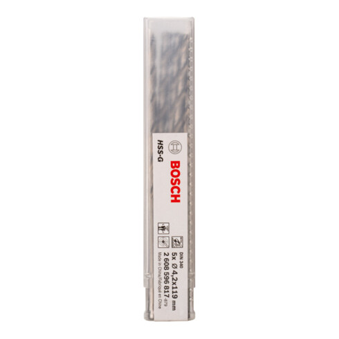 Foret à métaux Bosch HSS-G, DIN 340, 4,2 x 78 x 119 mm