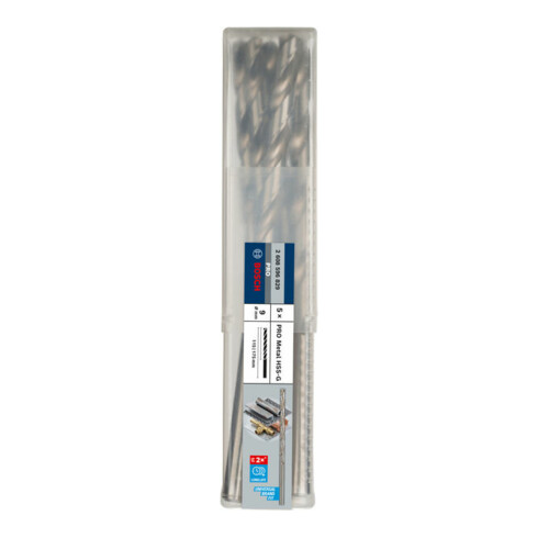 Foret à métaux Bosch HSS-G, DIN 340, 9 x 115 x 175 mm