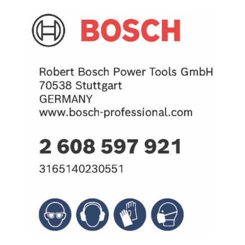 Foret de centrage Bosch pour carotteuses à sec courtes 200 mm