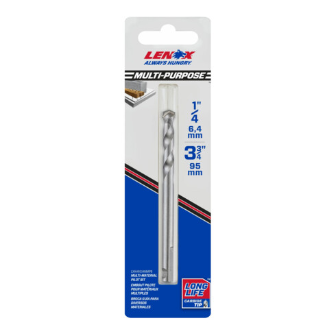 Foret de centrage Lenox Carbide 6,4 x 95 mm