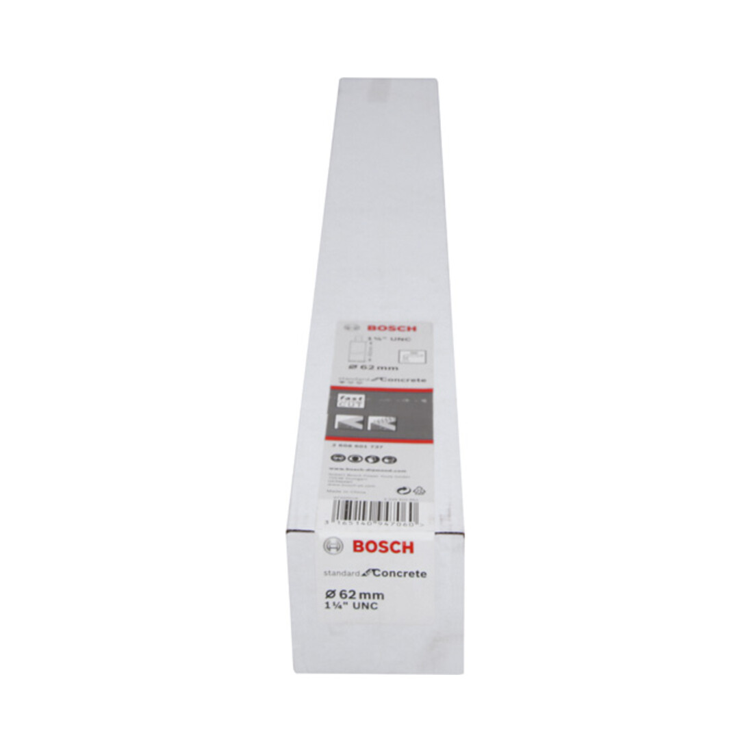 Foret diamanté Bosch Standard pour béton 1 1/4" UNC 62 mm 450 mm 6, 10 mm
