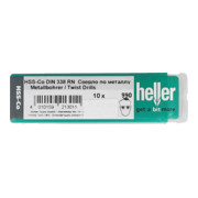 Forets en acier inoxydable Heller HSS-Co, DIN 338