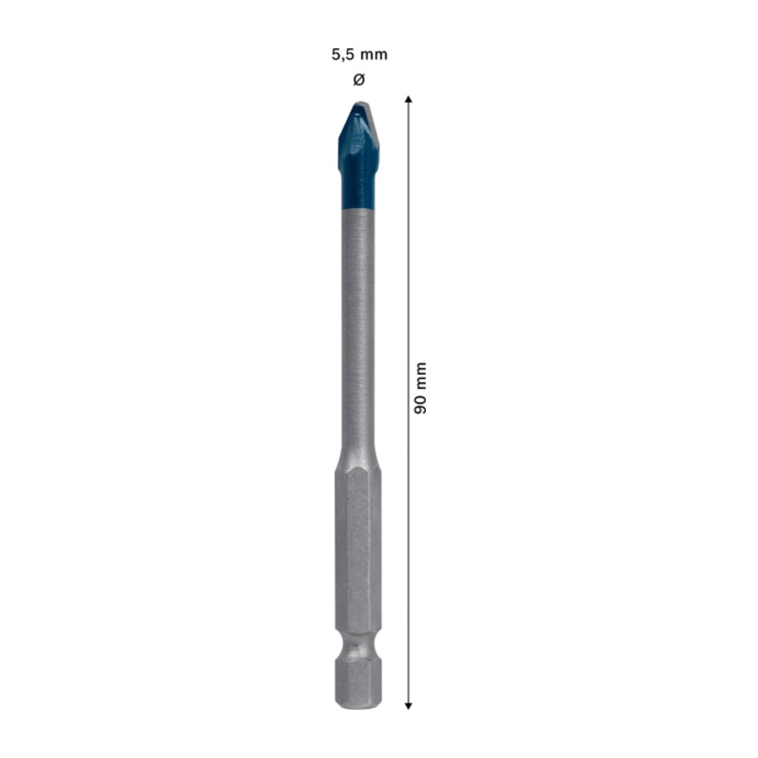 Foret HardCeramic EXPERT HEX-9 Bosch, 5.5 x 90 mm