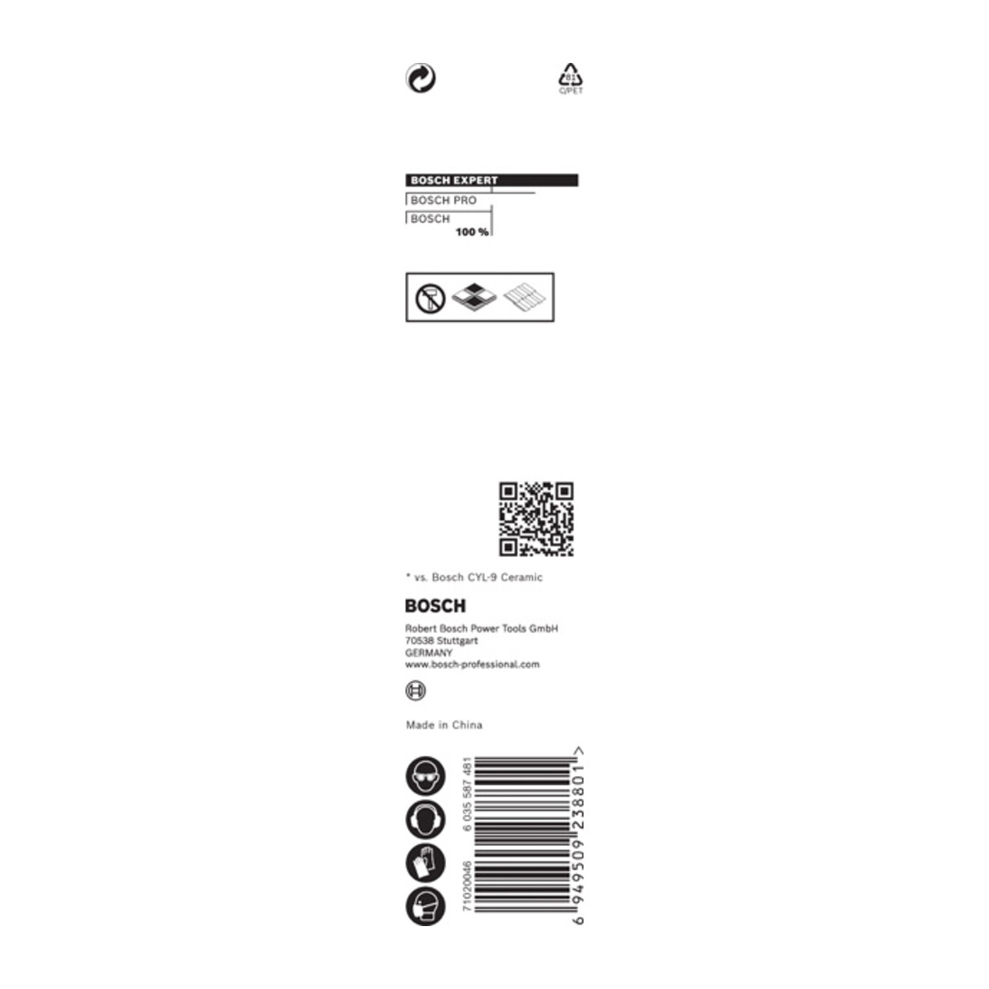 Foret HardCeramic EXPERT HEX-9 Bosch, 5.5 x 90 mm