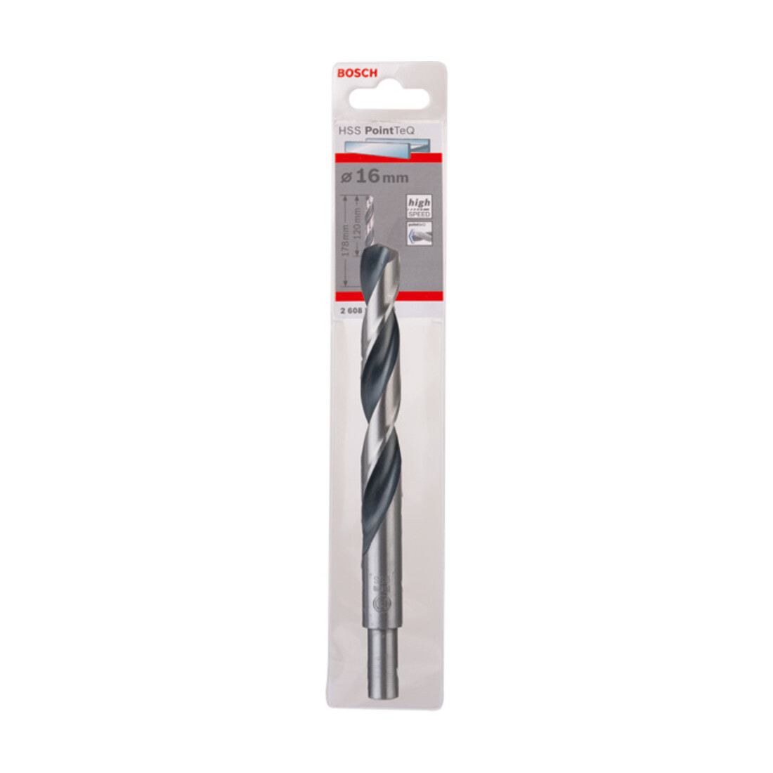 Foret hélicoïdal Bosch HSS PointTeQ 16,0 mm court à queue décolletée