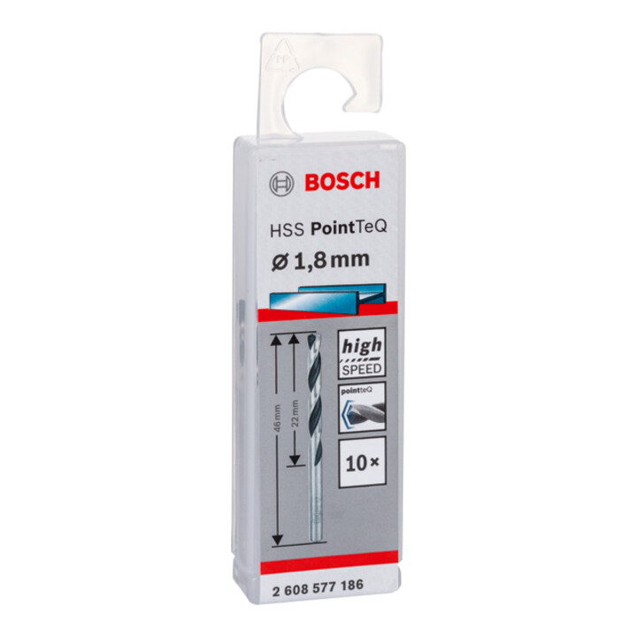 Foret hélicoïdal HSS PointTeQ 1,8 mm