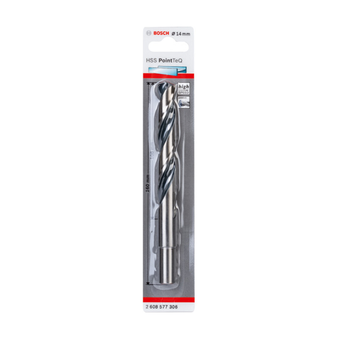 Foret hélicoïdal Bosch HSS PointTeQ 20,0 mm (court à queue décolletée)