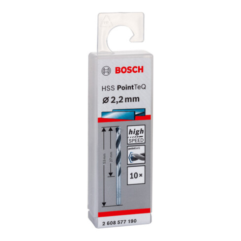 Foret hélicoïdal métallique Bosch HSS PointTeQ DIN 338 10-pack