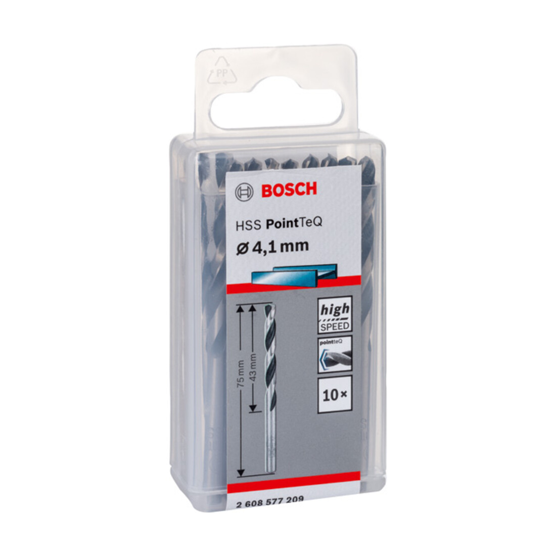 Foret hélicoïdal métallique Bosch HSS PointTeQ DIN 338 10-pack