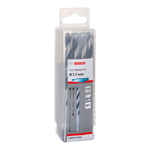 Foret hélicoïdal HSS PointTeQ 7,7 mm