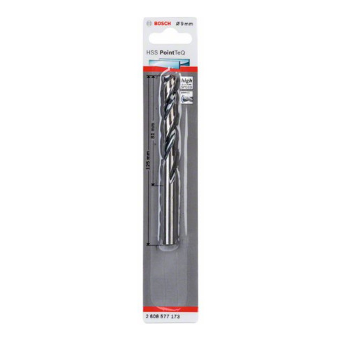 Foret hélicoïdal HSS PointTeQ 9,0 mm