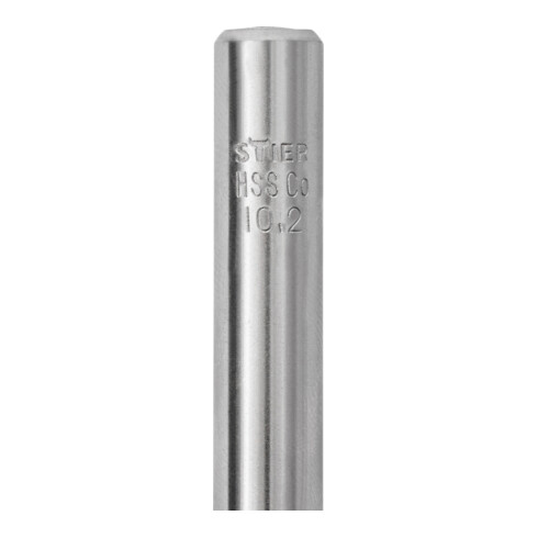 Foret hélicoïdal STIER 10,2 mm Premium HSS-E Co5 DIN 338 135°