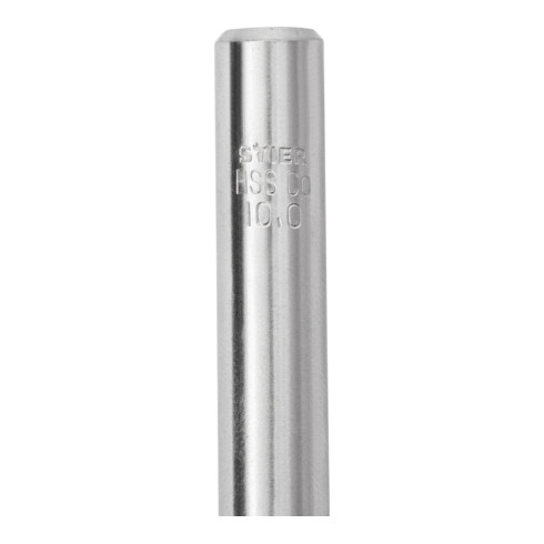 Foret hélicoïdal STIER 10 mm Premium HSS-E Co5 DIN 338 135°
