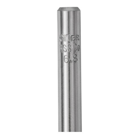 Foret hélicoïdal STIER 6,8 mm Premium HSS-E Co5 DIN 338 135°