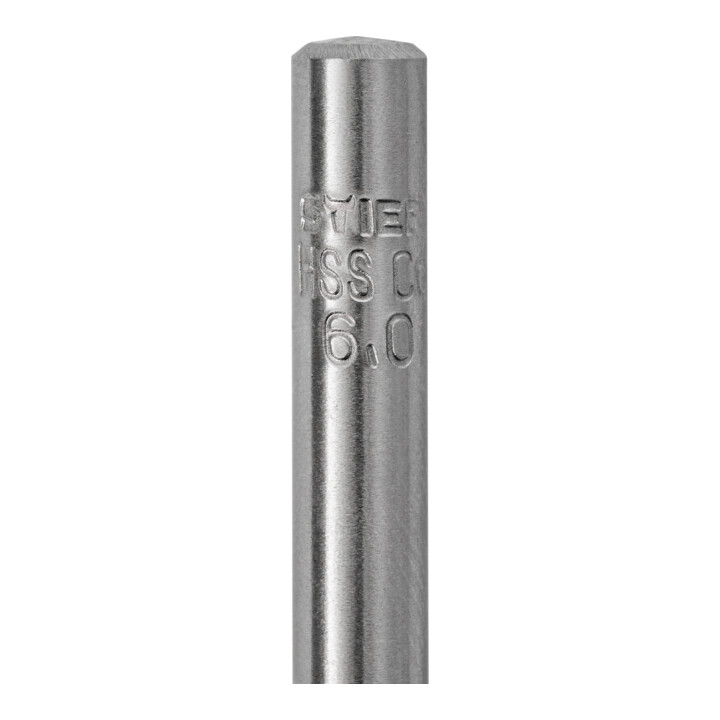 Foret hélicoïdal STIER 6 mm Premium HSS-E Co5 DIN 338 135°