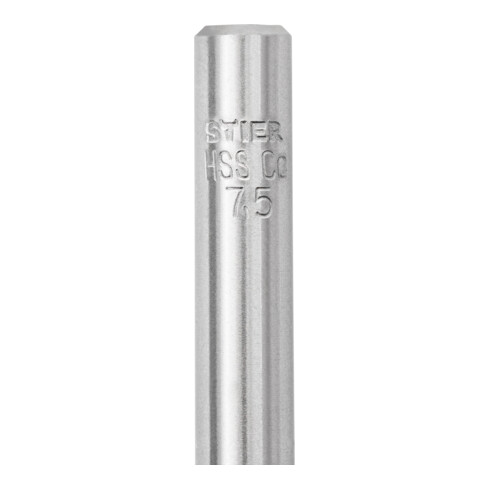Foret hélicoïdal STIER 7,5 mm Premium HSS-E Co5 DIN 338 135°