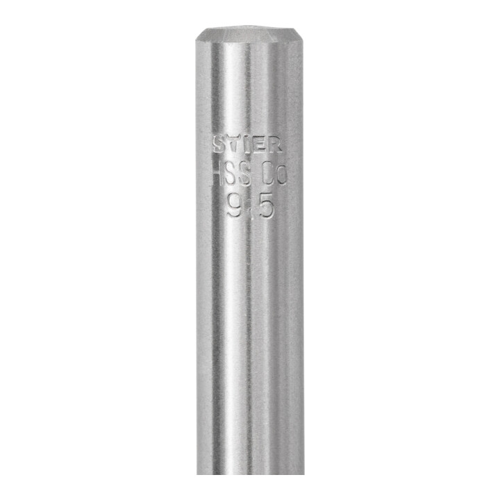 Foret hélicoïdal STIER 9,5 mm Premium HSS-E Co5 DIN 338 135°