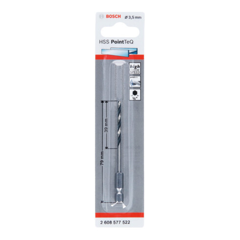 Foret hexagonal Bosch HSS PointTeQ