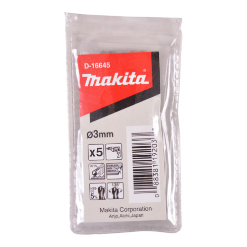 Mèche Makita HSS-CO 3.5X70 5ER PACK (D-16667)