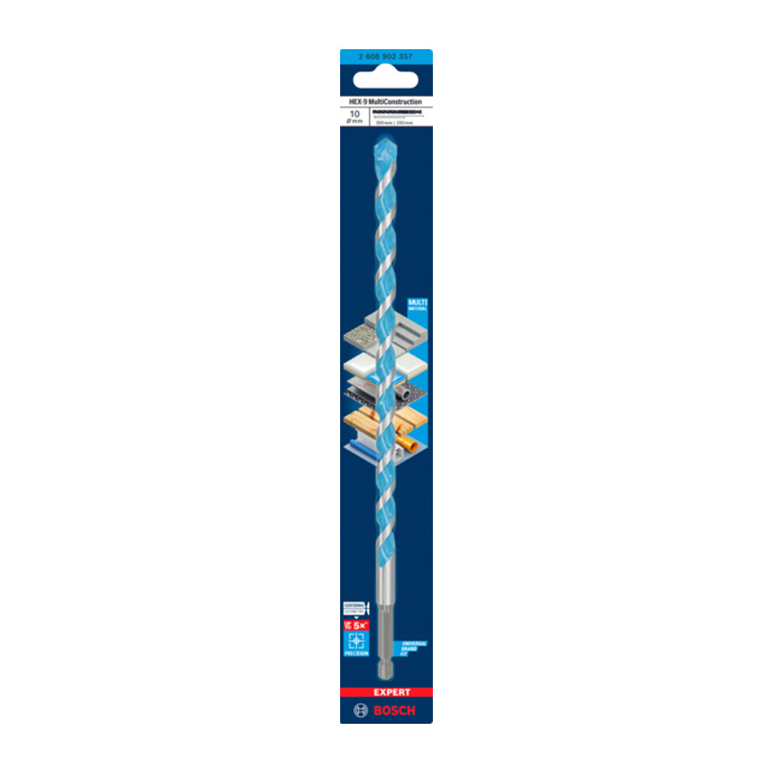 Foret Multi Construction Bosch EXPERT HEX-9, 10 x 200 x 250 mm