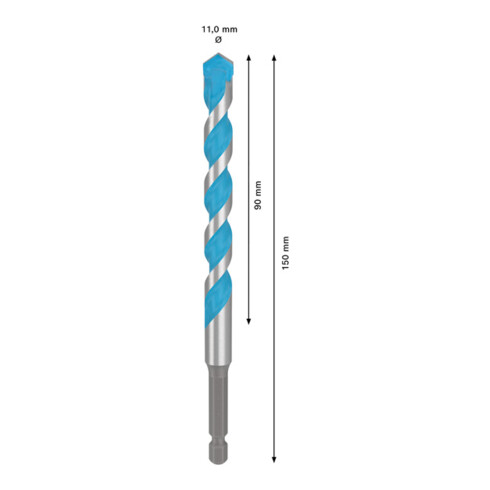 Foret Multi Construction Bosch EXPERT HEX-9, 11 x 90 x 150 mm