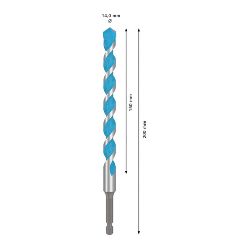 Foret Multi Construction Bosch EXPERT HEX-9, 14 x 150 x 200 mm