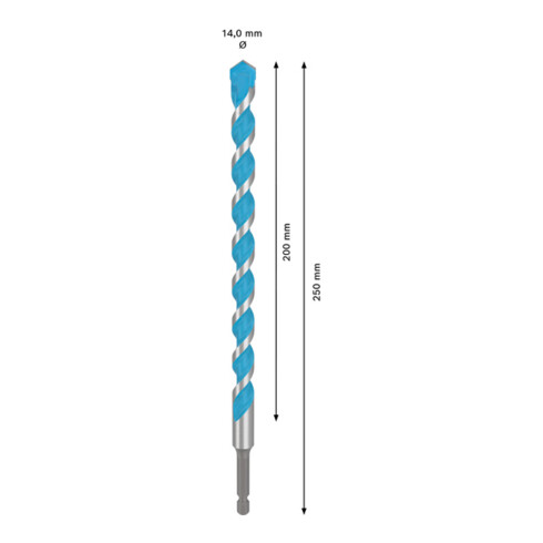 Foret Multi Construction Bosch EXPERT HEX-9, 14 x 200 x 250 mm