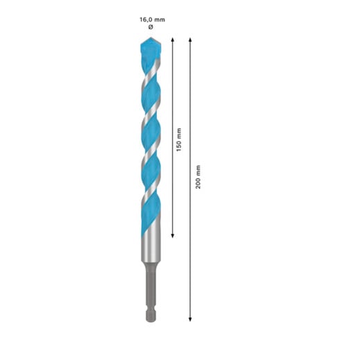 Foret Multi Construction Bosch EXPERT HEX-9, 16 x 150 x 200 mm