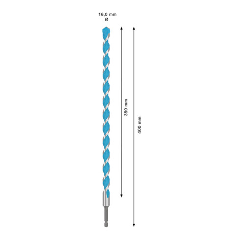 Foret Multi Construction Bosch EXPERT HEX-9, 16 x 350 x 400 mm