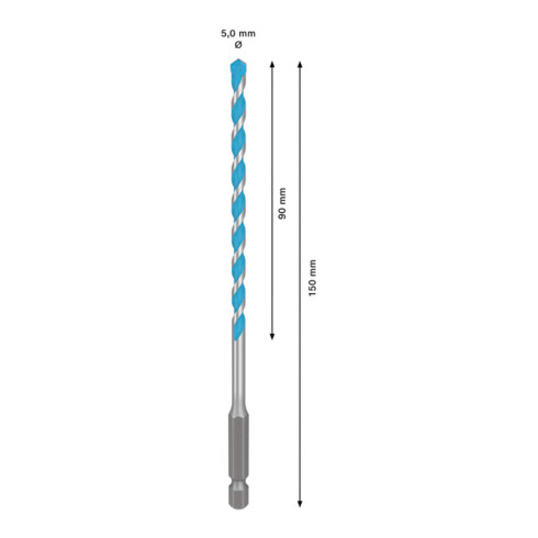 Foret Multi Construction Bosch EXPERT HEX-9, 5 x 90 x 150 mm